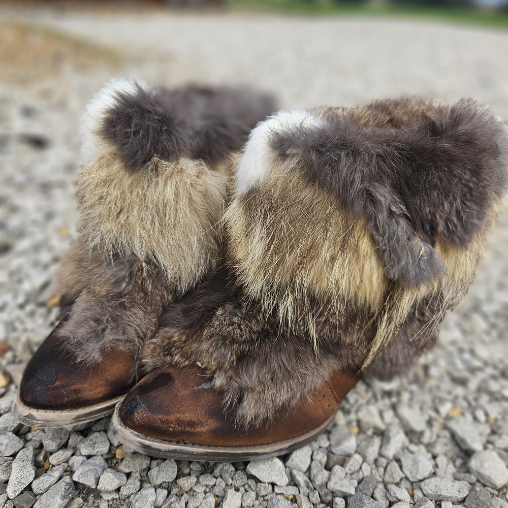 Real Fur Cowbow Boots